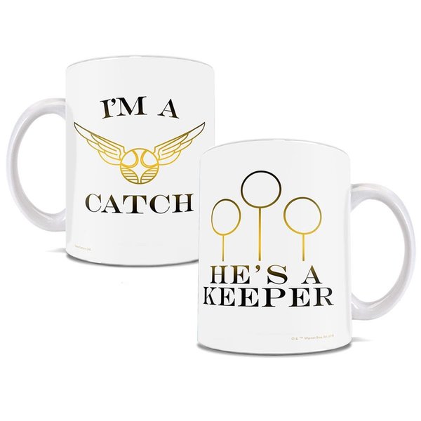Trend Setters Harry Potter Hes A Keeper Ceramic Mug, White TR127256